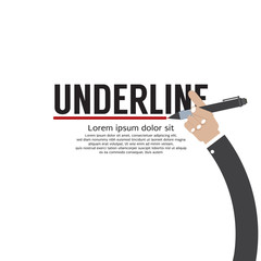 Marking The Underline Vector Illustration