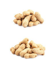 Pile of peanuts isolated