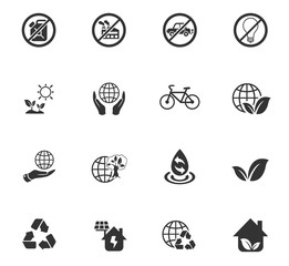 earth day icon set