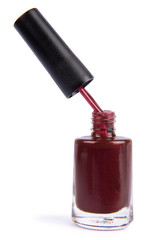 Nail polish bottle isolated on white