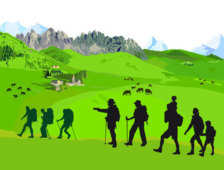 Wandern in den Bergen