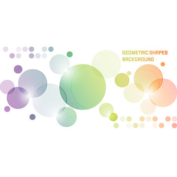Abstract vector background with overlapping colored circles.