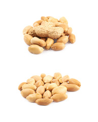Pile of peanuts isolated
