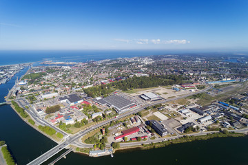 Obraz premium Liepaja city aerial view, Latvia.