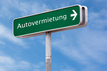 Schild 126 - Autovermietung