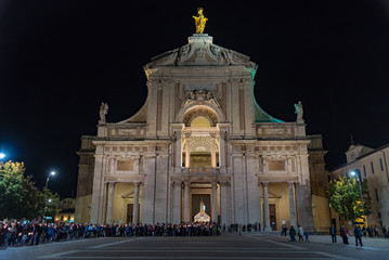 Historical and mystical city of Assisi in Umbria central Italy, famous for the cathedral of San...