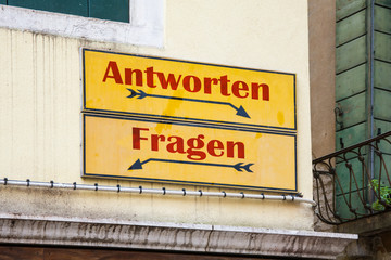 Obraz premium Schild 227 - Antworten