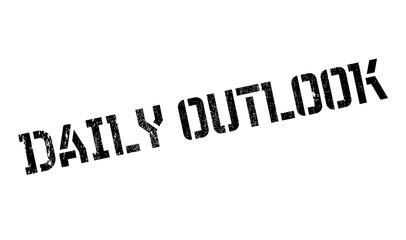 Daily Outlook rubber stamp. Grunge design with dust scratches. Effects can be easily removed for a clean, crisp look. Color is easily changed.