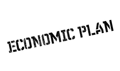 Economic Plan rubber stamp. Grunge design with dust scratches. Effects can be easily removed for a clean, crisp look. Color is easily changed.