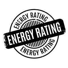 Energy Rating rubber stamp. Grunge design with dust scratches. Effects can be easily removed for a clean, crisp look. Color is easily changed.