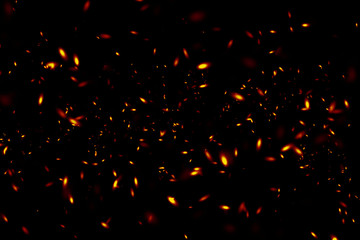 Sparks on a black background.