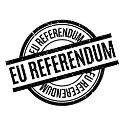 Eu Referendum rubber stamp. Grunge design with dust scratches. Effects can be easily removed for a clean, crisp look. Color is easily changed.