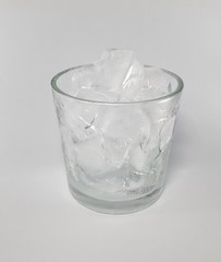 Ice cubes in glass