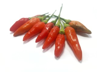 Chilis isolated on white