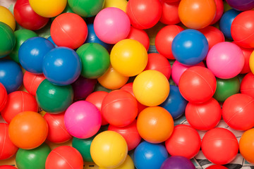 Fototapeta na wymiar Colorful Plastic Toy Balls