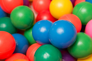 Fototapeta na wymiar Colorful Plastic Toy Balls