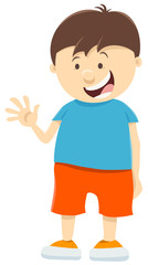 cute kid boy cartoon character