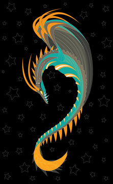 Space star winged snake