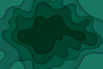 Abstract background with paper cut shapes. Vector volume design layout for business presentations, flyers, posters. Volumetric waves