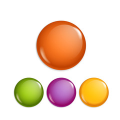 Different sale magnet buttons. Special offer banners collection. Web promo banners set