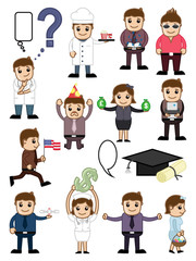 Many Cartoon Business Concepts