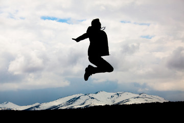 human nature at sunset