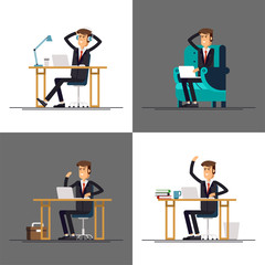 usiness man using computer