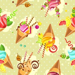 Cake seamless pattern