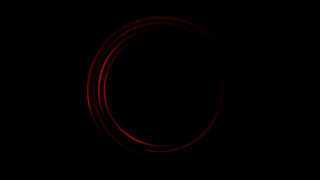 Dark red neon loading waiting rings motion graphic design. Video seamless looping animation Ultra HD 4K 3840x2160