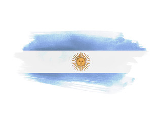 Argentina flag grunge painted background