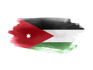 Jordan flag grunge painted background