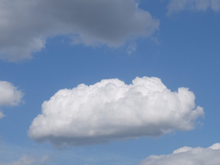 Cloud against the blue sky 
