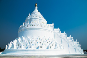  White pagoda of Hsinbyume Myatheindan in Mingun, Myanmar