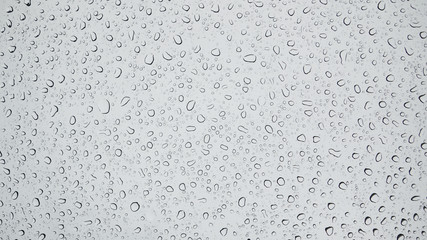 Water drops on glass, rain drop