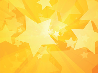 rays and stars yellow background
