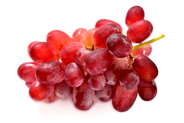 Bunch of sweet juicy red grapes