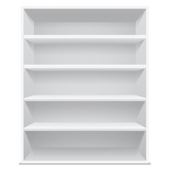 3d vector book shelve template, vector illustration
