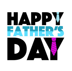 Happy father day stack tie illustration design