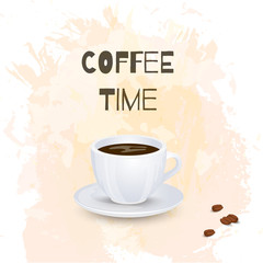 Coffee background or banner, flayer, web, print template.