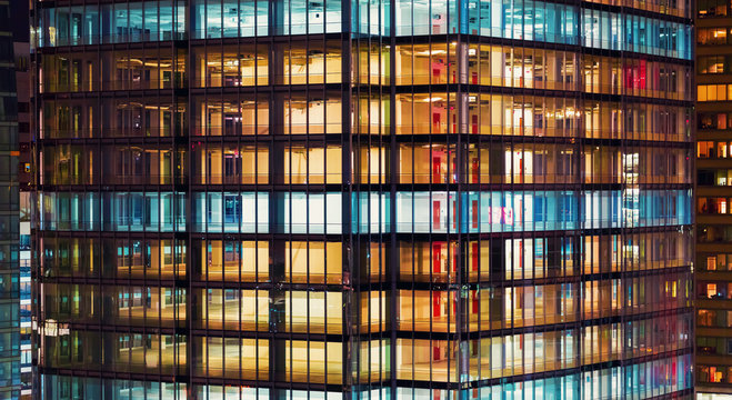 Abstract city background at night