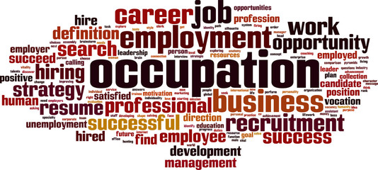Obraz premium Occupation word cloud