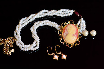Antique vintage Cameo jewelry