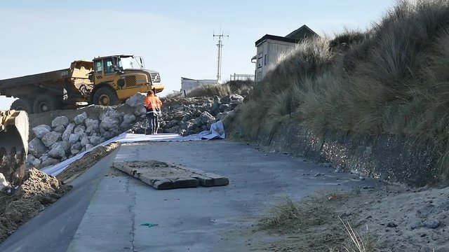tombereau roulant sur un chant