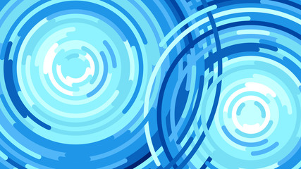 Splash a water drop, waves from the rain, Vector flat illustration