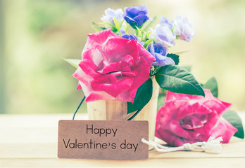 happy valentine on card