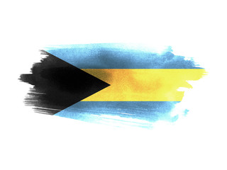 Bahamas flag grunge painted background