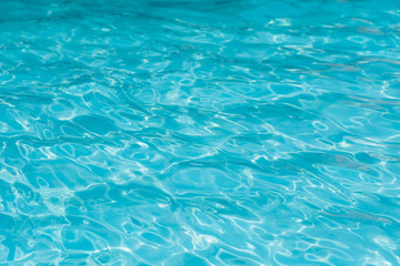 Beautiful blue water surface in pool for background
