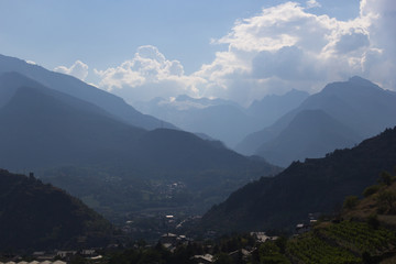 Fototapeta na wymiar Valley of the Val d'Aosta-3
