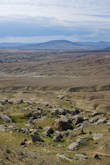 Mountain landscape in Gobustan. Azerbaijan
