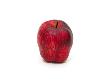 Isolated red apple sliced on white background